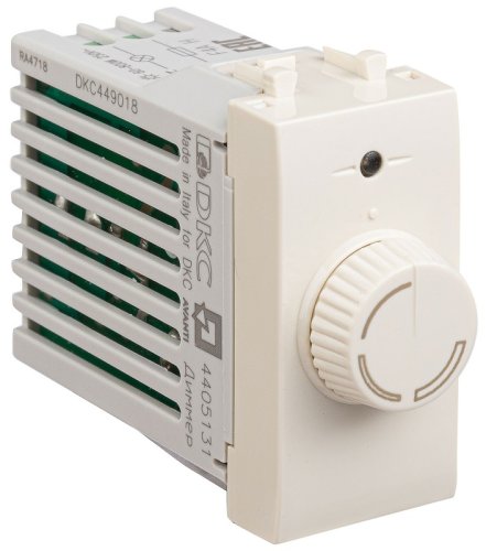 Светорегулятор поворотно-нажимной модульный DKC Avanti 1-м. 1 мод. 60–800Вт ванильная дымка картинка